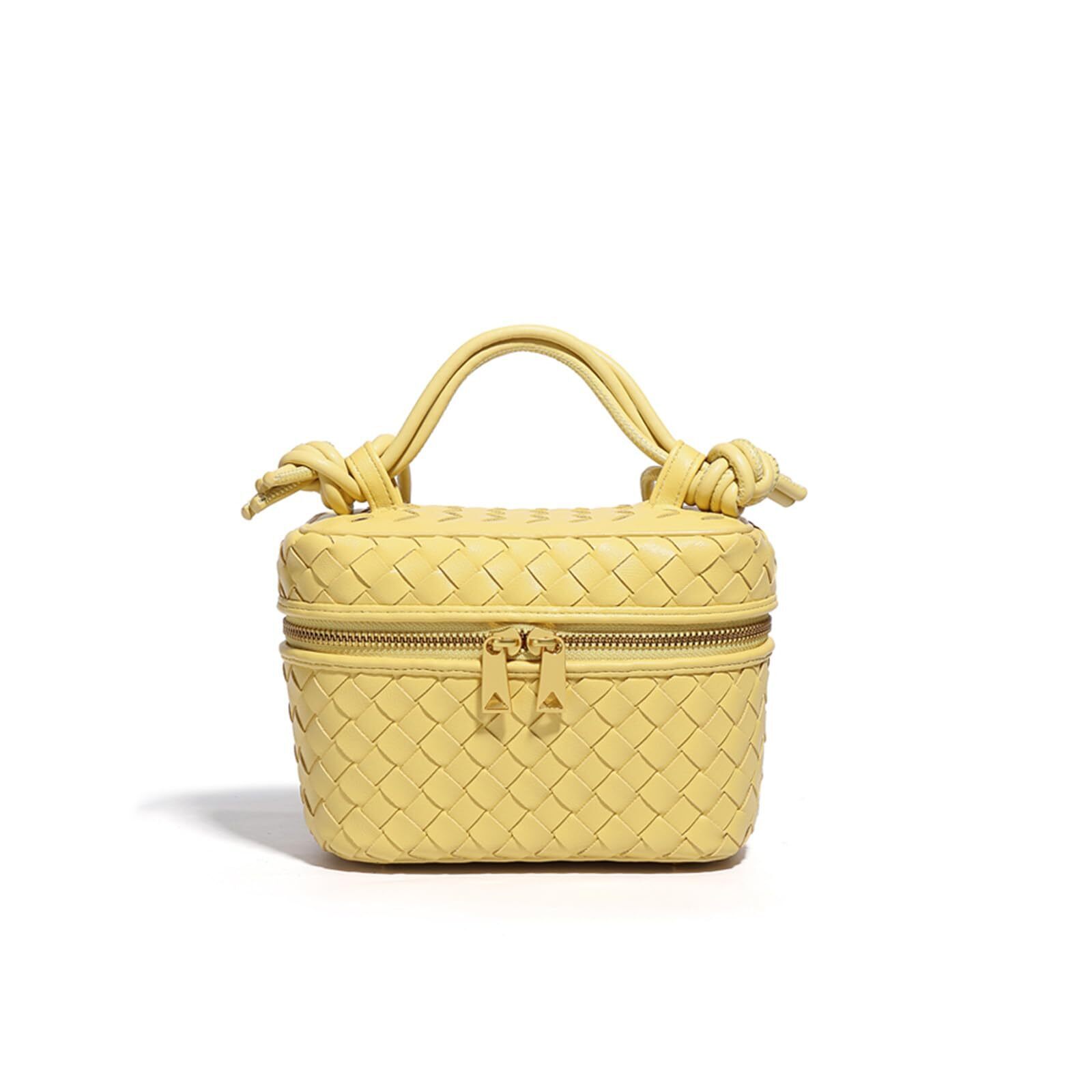 1723 Woven Crossbody Bag Small Top-Handle Pouch Purse Square Box Shoulder